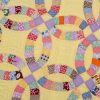 c. 1930 Yellow Double Wedding Ring Quilt - Image 11