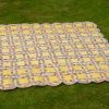 c. 1930 Yellow Double Wedding Ring Quilt - Image 12