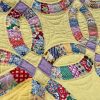 c. 1930 Yellow Double Wedding Ring Quilt - Image 7