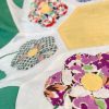1930s Quilt Top with Flowers and Pieced Star Variation - Image 3