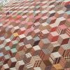 Outstanding Tumbling Blocks Quilt c1870 - Image 5