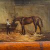 J. Hooper 18?? Horses in Stable (a pair) - Image 5