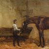 J. Hooper 18?? Horses in Stable (a pair) - Image 4