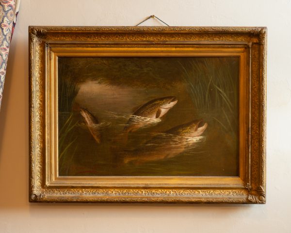 Roland Knight - Oil Painting, 'Three Brown Trout'