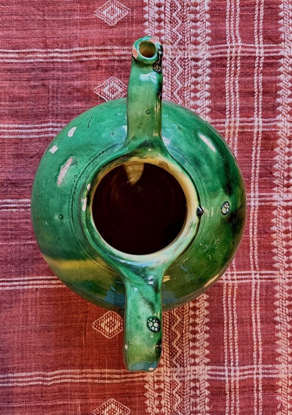 Rare 19th Century Green Glazed  Terracotta  Water /Oil Pourer - Image 4