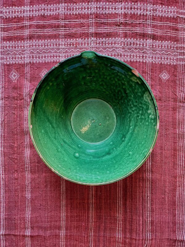 Antique 19th Century French Tian Bowl Green Glaze - Image 4