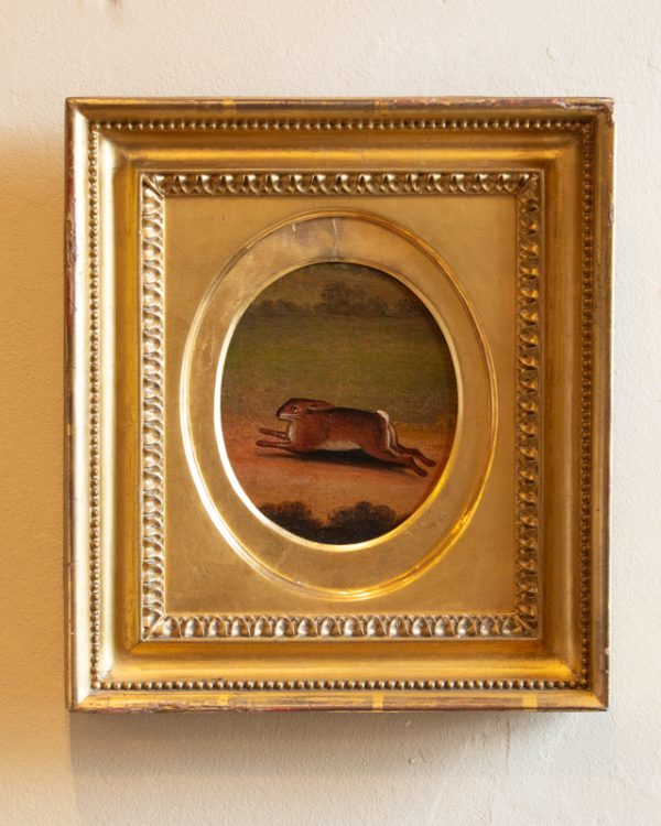 19th Century, Hare Oil Painting