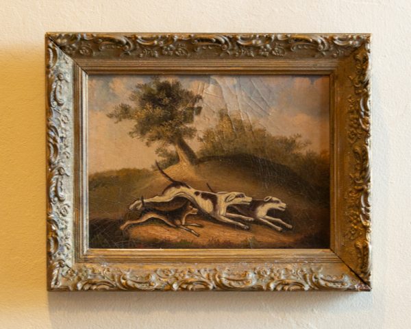 C. 1830, Georgian Hunting Dogs, Oil