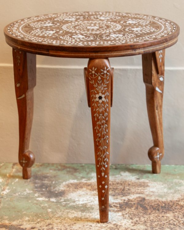 Indian Bone Inlaid Table, C. 1920/30