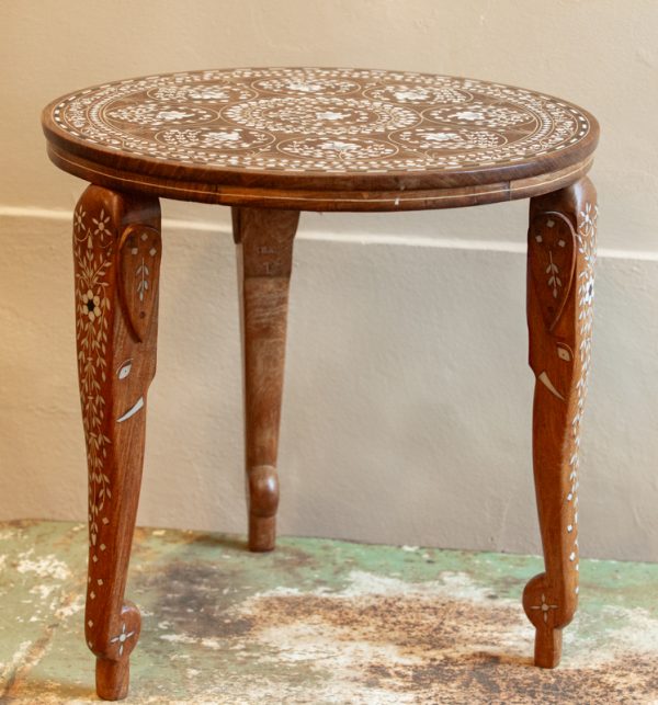 Indian Bone Inlaid Table, C. 1920/30 - Image 2