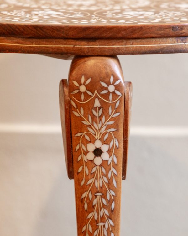 Indian Bone Inlaid Table, C. 1920/30 - Image 7