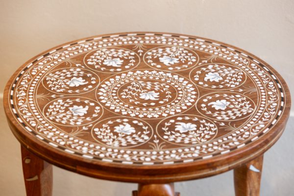 Indian Bone Inlaid Table, C. 1920/30 - Image 8