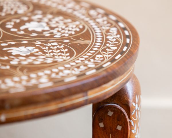 Indian Bone Inlaid Table, C. 1920/30 - Image 9