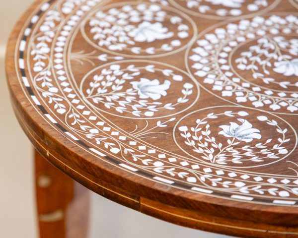 Indian Bone Inlaid Table, C. 1920/30 - Image 10