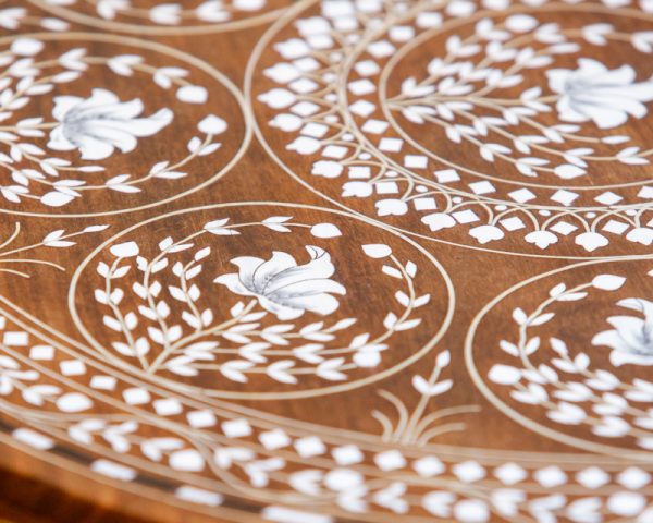 Indian Bone Inlaid Table, C. 1920/30 - Image 11