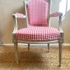 Antique Louis XV French "Fauteuils" Chair, newly upholstered