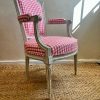 Antique Louis XV French "Fauteuils" Chair, newly upholstered - Image 3