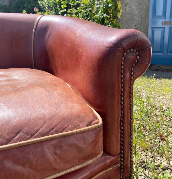 A Fine Pair of Leather Tub Chairs, C. 1950/60 - Image 4