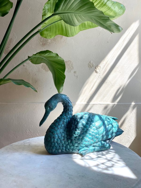 Antique Bronze Swan