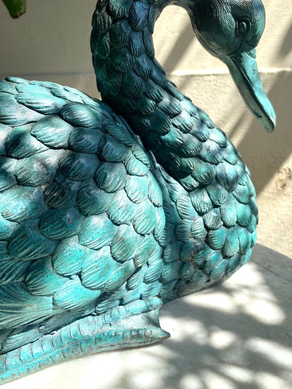 Antique Bronze Swan - Image 4