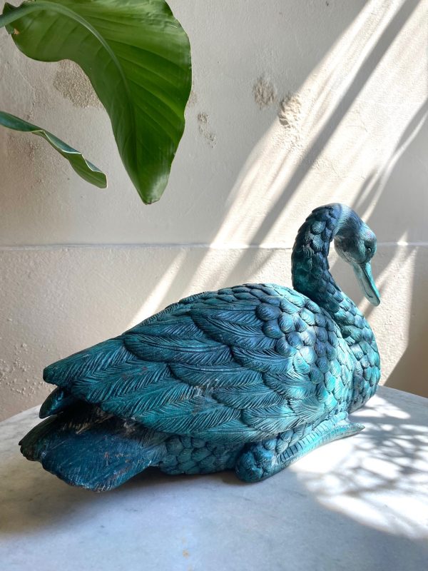 Antique Bronze Swan - Image 5