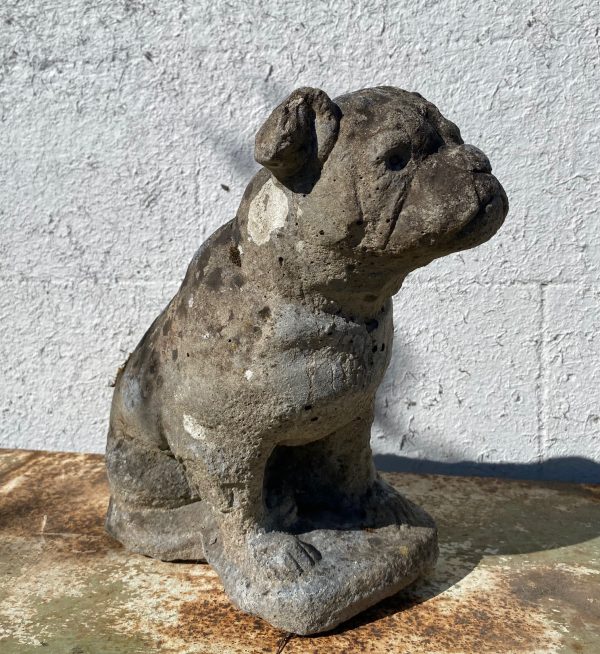 Vintage Bulldog Garden Statue - Image 4