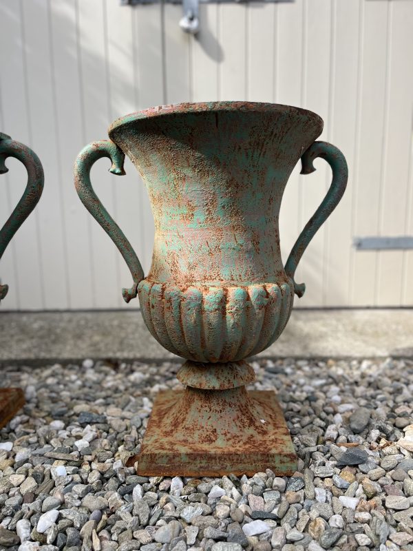 Victorian Cast Iron Urns - Image 3