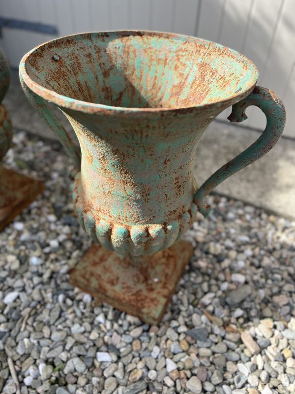 Victorian Cast Iron Urns - Image 2
