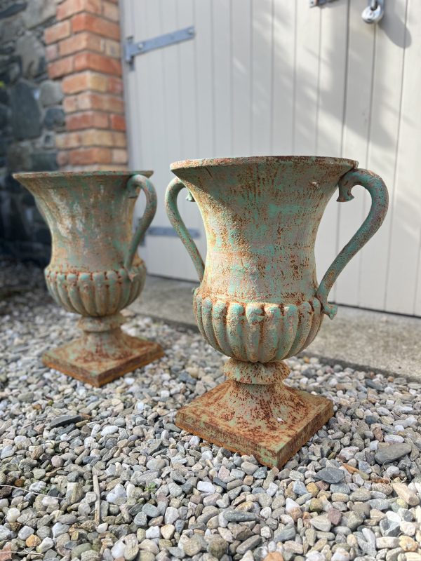 Victorian Cast Iron Urns