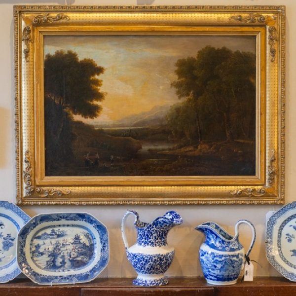 Irish School, Late 18th / Early 19th Century A Wooded Landscape with Mountains and Beyond a Lake