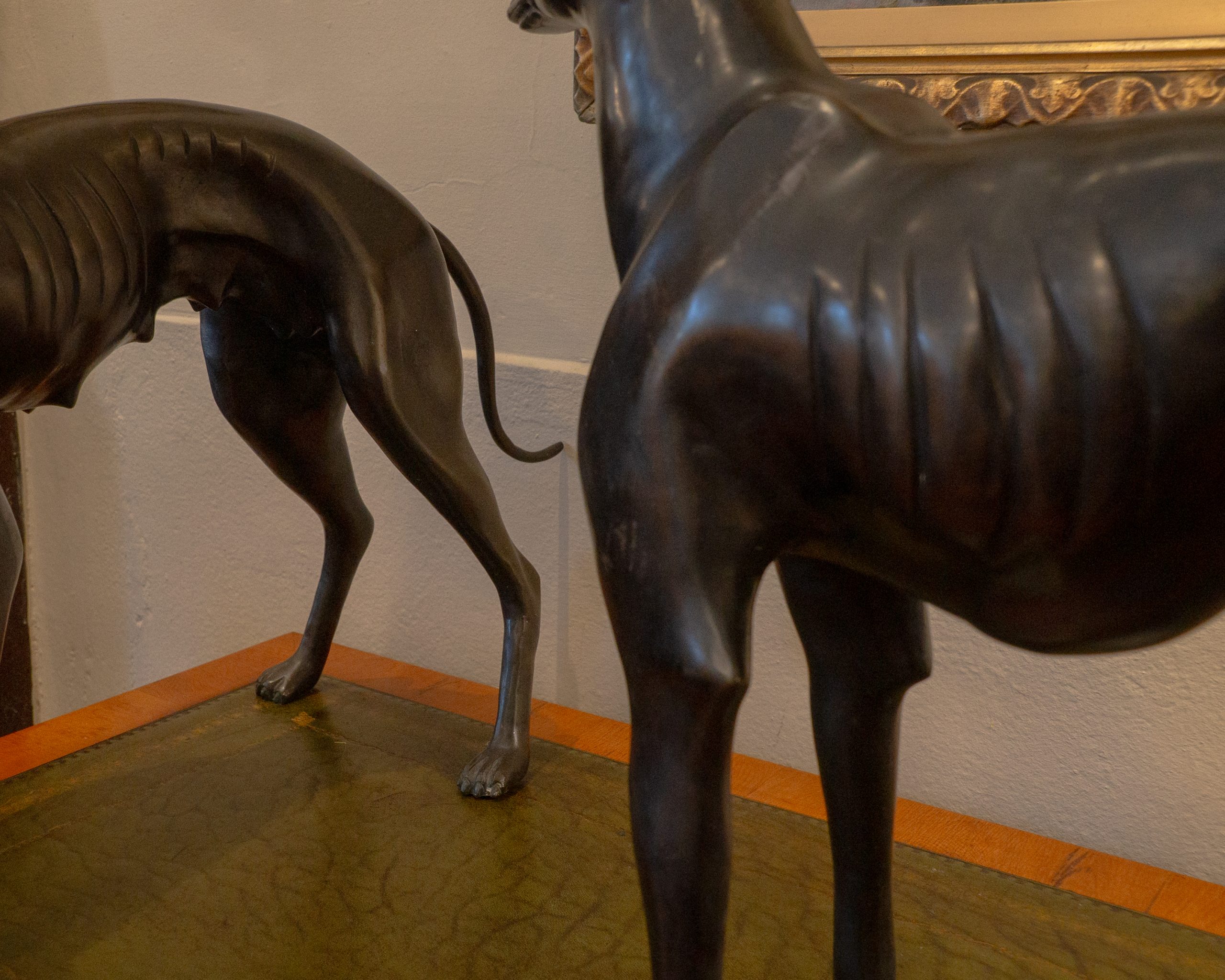 Bronze Whippets Mid 20th Century - Image 4