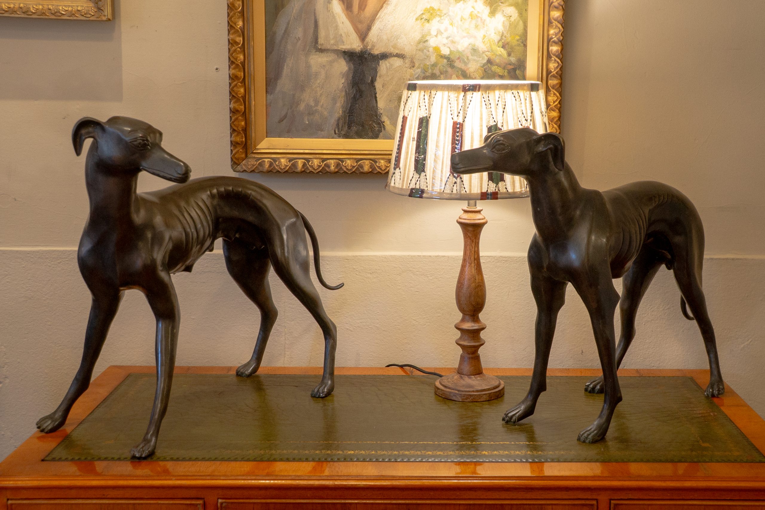 Bronze Whippets Mid 20th Century