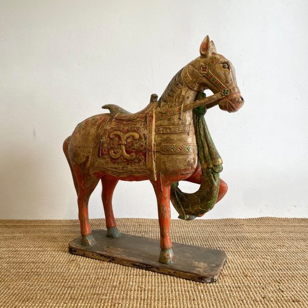 Antique Indian Hand-painted Horse