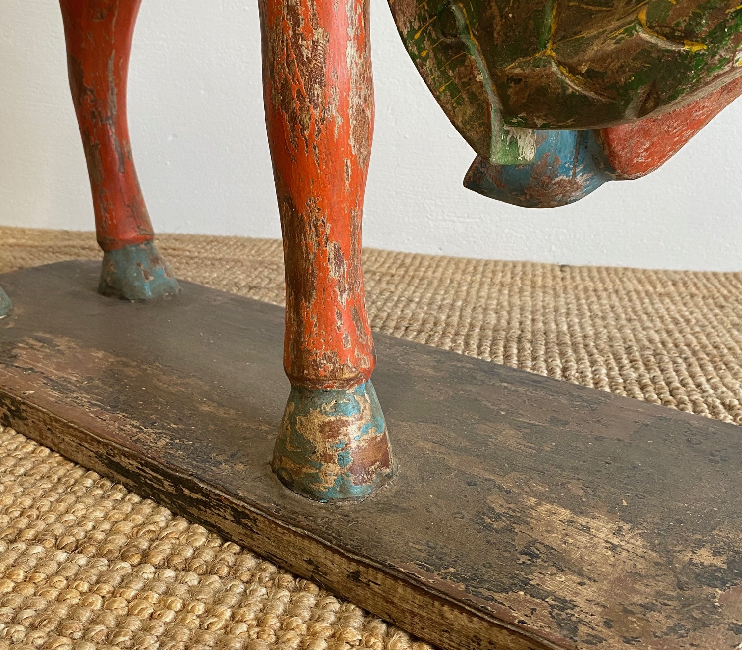 Antique Indian Hand-painted Horse - Image 3