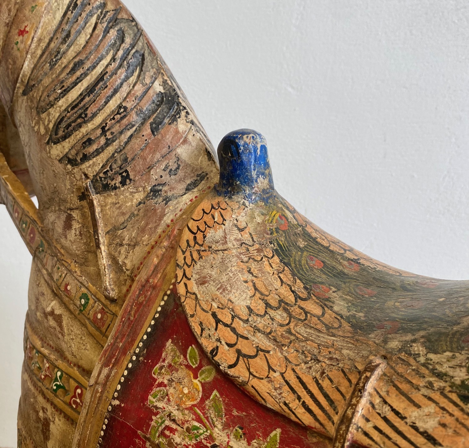Antique Indian Hand-painted Horse - Image 5