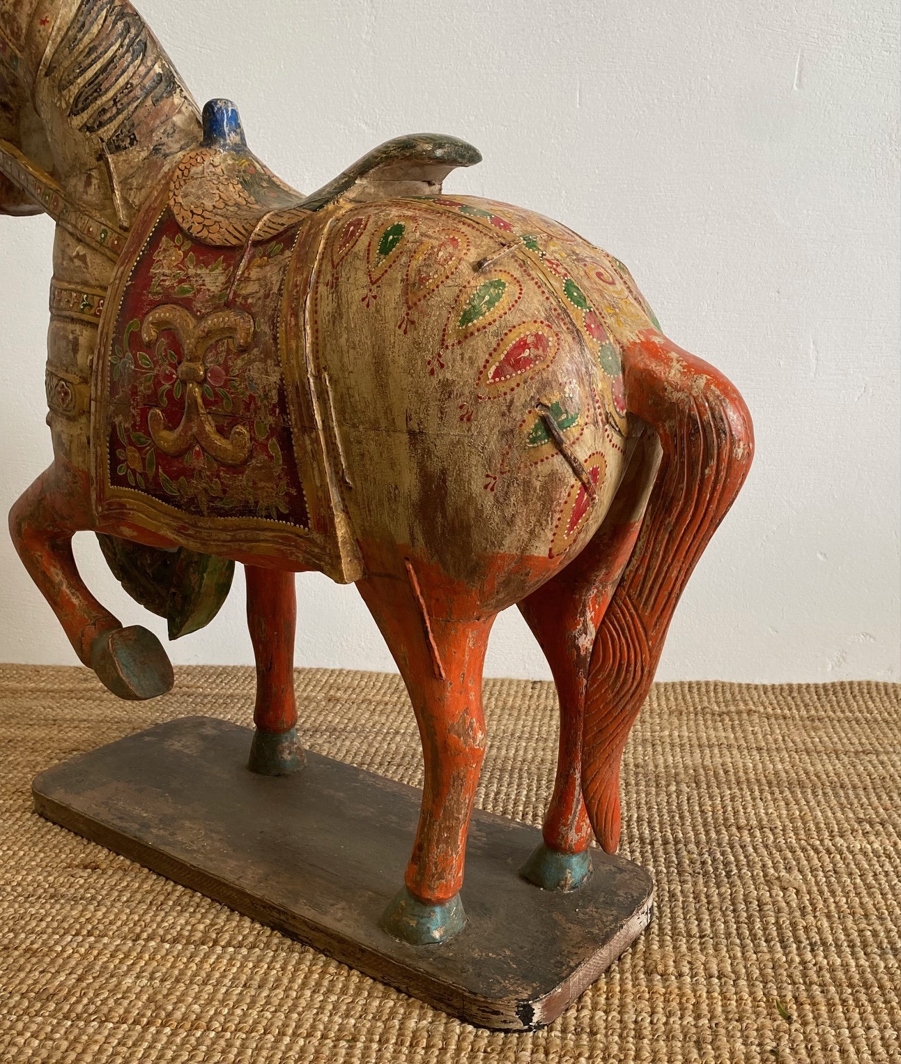 Antique Indian Hand-painted Horse - Image 6
