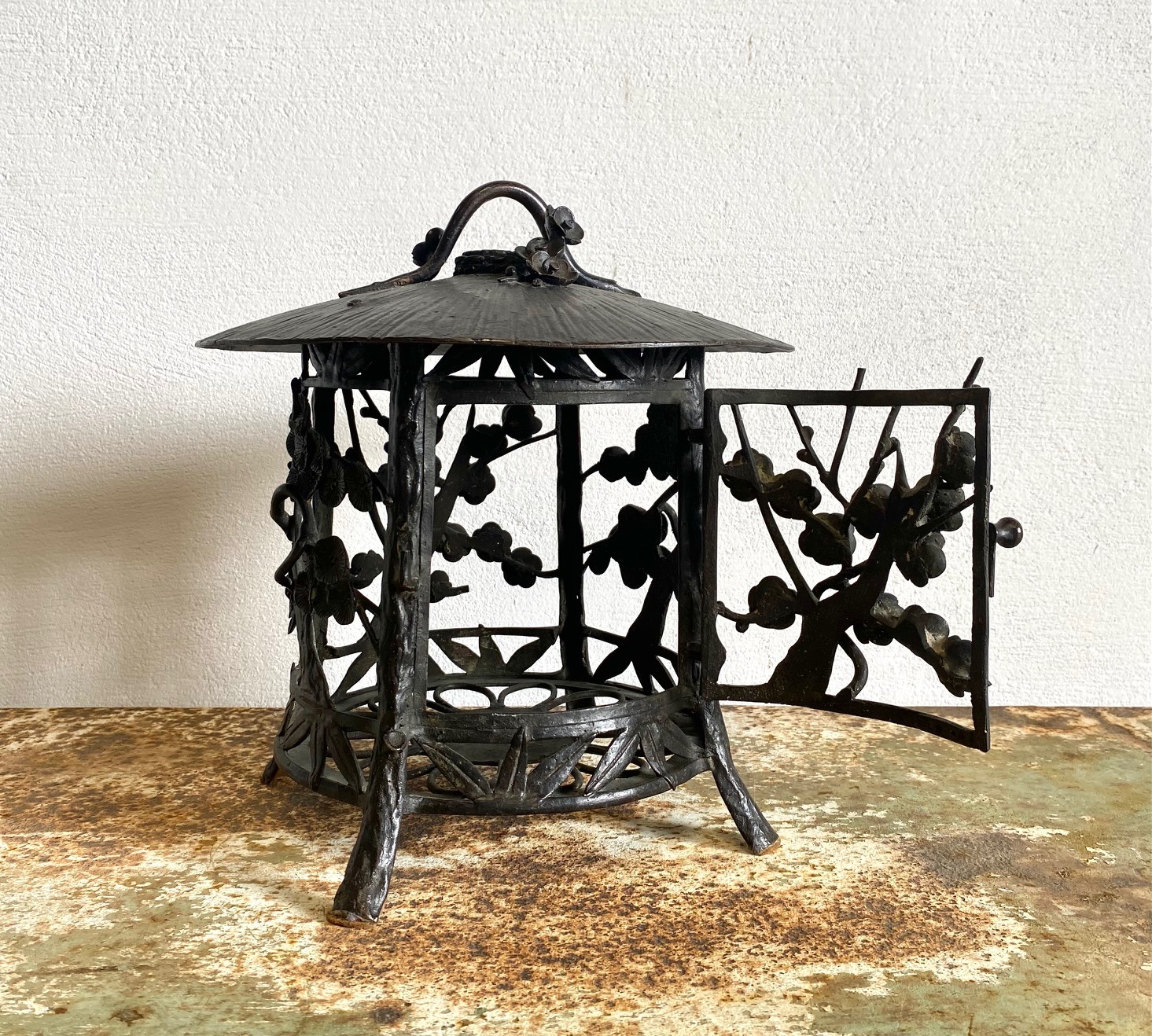 Antique Japanese Bronze Lantern - Image 2