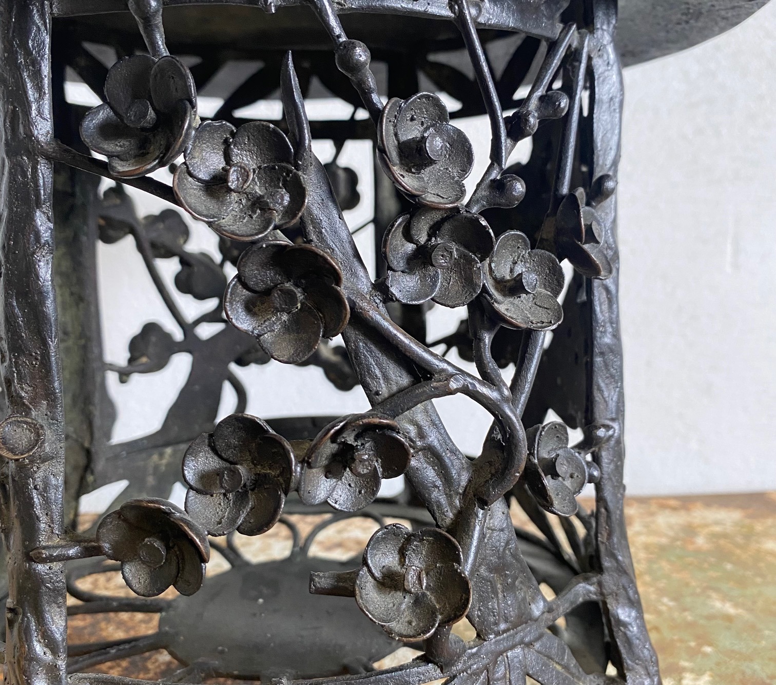 Antique Japanese Bronze Lantern - Image 5